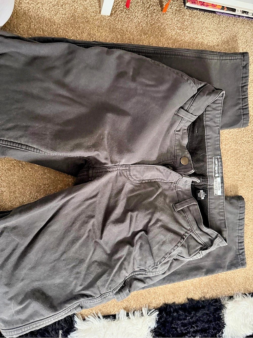 Carhartt Women's Essential Lined Ashland Pant Straight Leg Gray Size 2